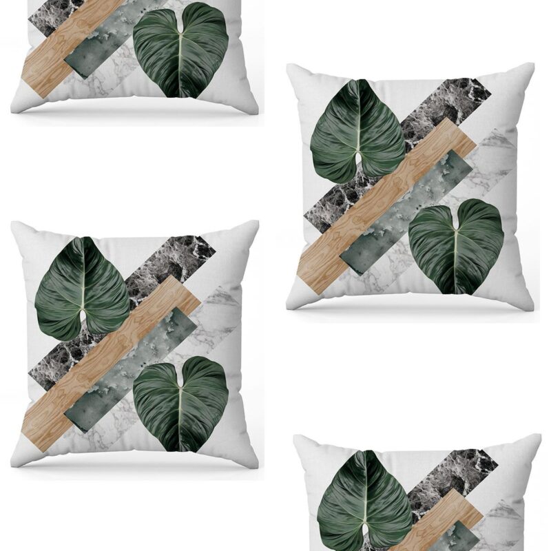 Özel Tasarım Çift Taraflı Dijital Baskı 4'lü Kırlent Kılıfı