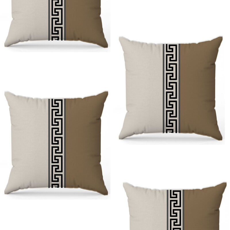 Özel Tasarım Çift Taraflı Dijital Baskı 4'lü Kırlent Kılıfı