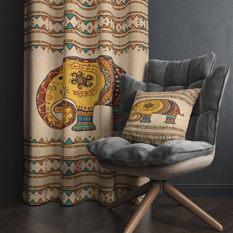 Özel Tasarım Dekoratif Fon Perde 140x260 CM Tek Kanat