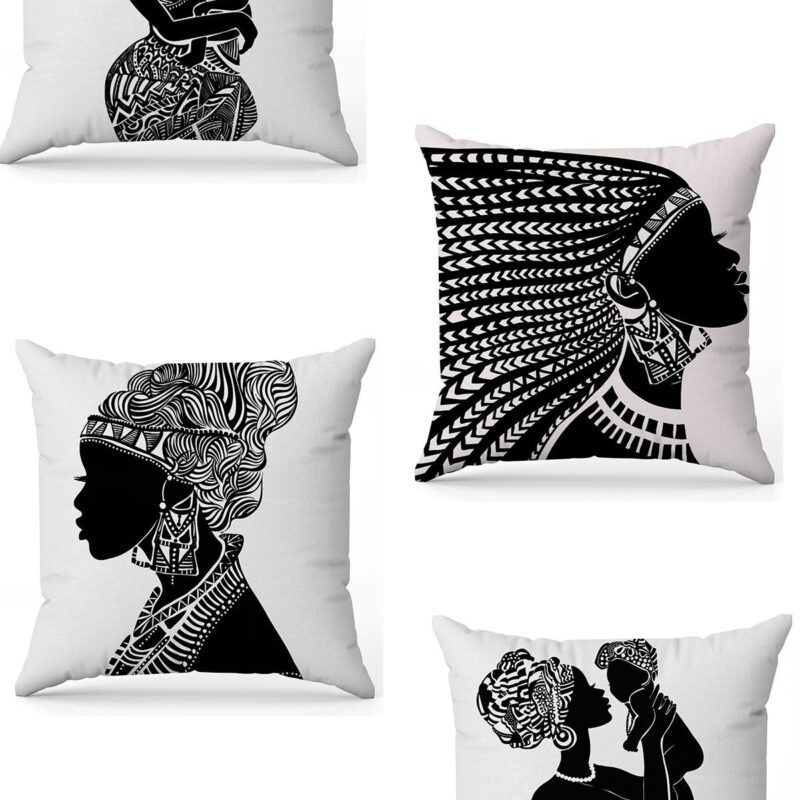 Özel Tasarım Çift Taraflı Dijital Baskı 4'lü Kırlent Kılıfı