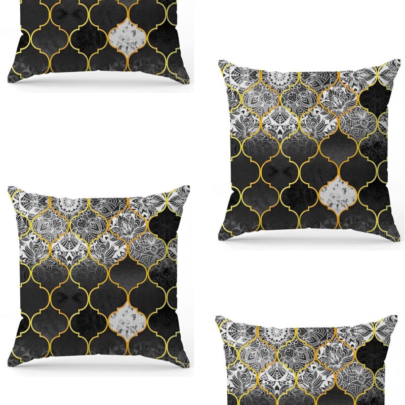 Özel Tasarım Çift Taraflı Dijital Baskı 4'lü Kırlent Kılıfı