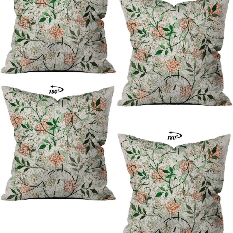 Modern Dekoratif Tasarım Çift Taraflı Dijital Baskılı 4'lü Dekoratif Kırlent Kılıfı