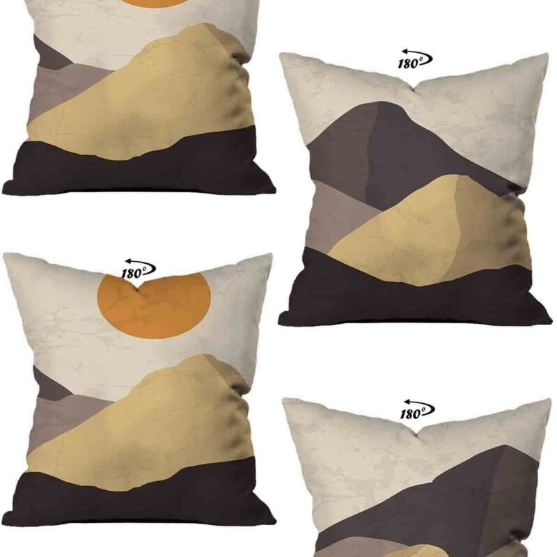 Modern Dekoratif Tasarım Çift Taraflı Dijital Baskılı 4'lü Dekoratif Kırlent Kılıfı