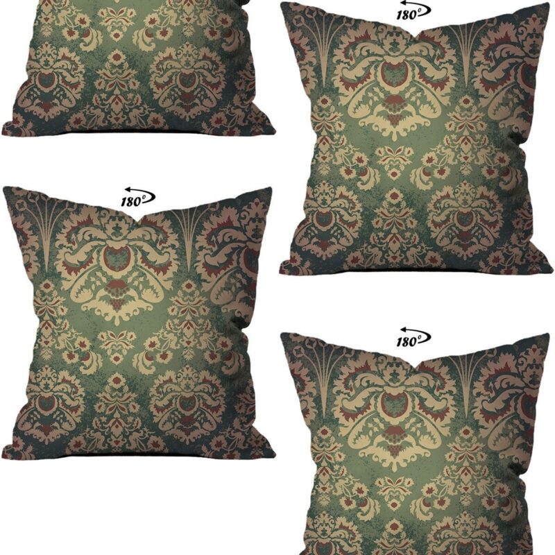Modern Dekoratif Tasarım Çift Taraflı Dijital Baskılı 4'lü Dekoratif Kırlent Kılıfı