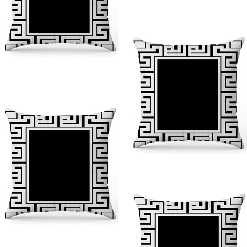 Özel Tasarım Çift Taraflı Dijital Baskı 4'lü Kırlent Kılıfı