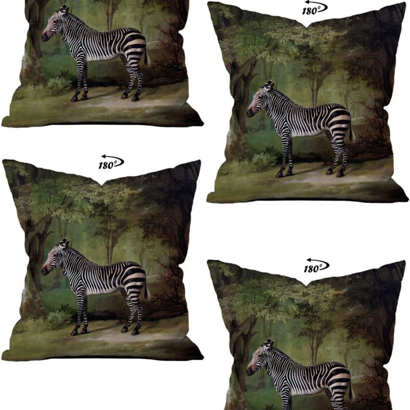 Modern Dekoratif Tasarım Çift Taraflı Dijital Baskılı 4'lü Dekoratif Kırlent Kılıfı