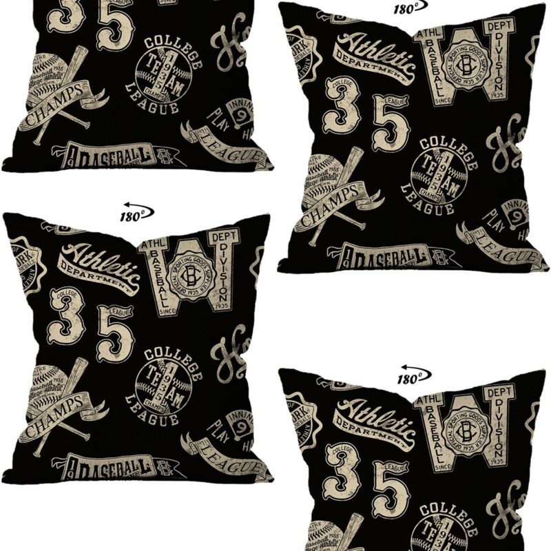 Modern Dekoratif Tasarım Çift Taraflı Dijital Baskılı 4'lü Dekoratif Kırlent Kılıfı