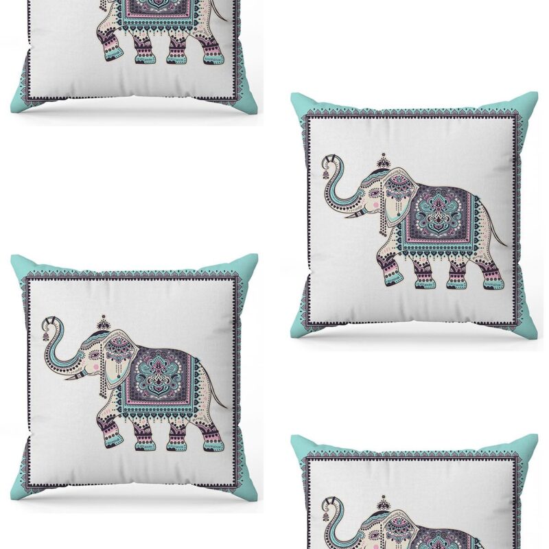 Özel Tasarım Çift Taraflı Dijital Baskı 4'lü Kırlent Kılıfı