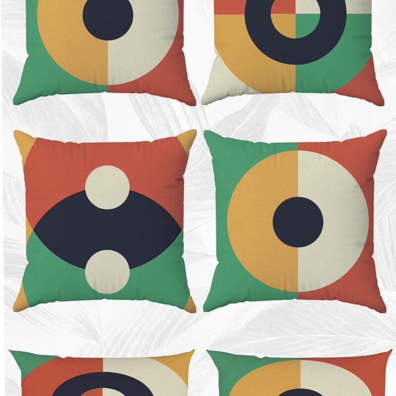 Minimalist Art Çift Tarafı Baskılı 43x43 Ve 30x50 Kırlent Yastık Kılıfı 6'lı Set