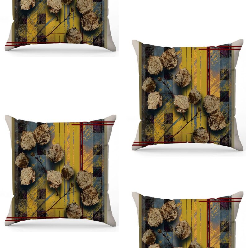 Özel Tasarım Çift Taraflı Dijital Baskı 4'lü Kırlent Kılıfı