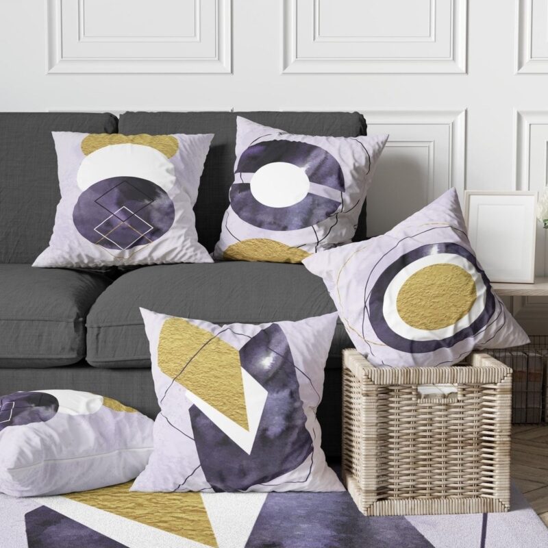 Özel Tasarım 5'lü Çift Taraf Baskılı Premium Kırlent Kılıfı