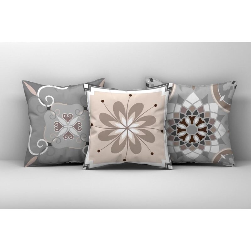 Özel Tasarım 3'lü Çift Taraf Baskılı Premium Kırlent Kılıfı