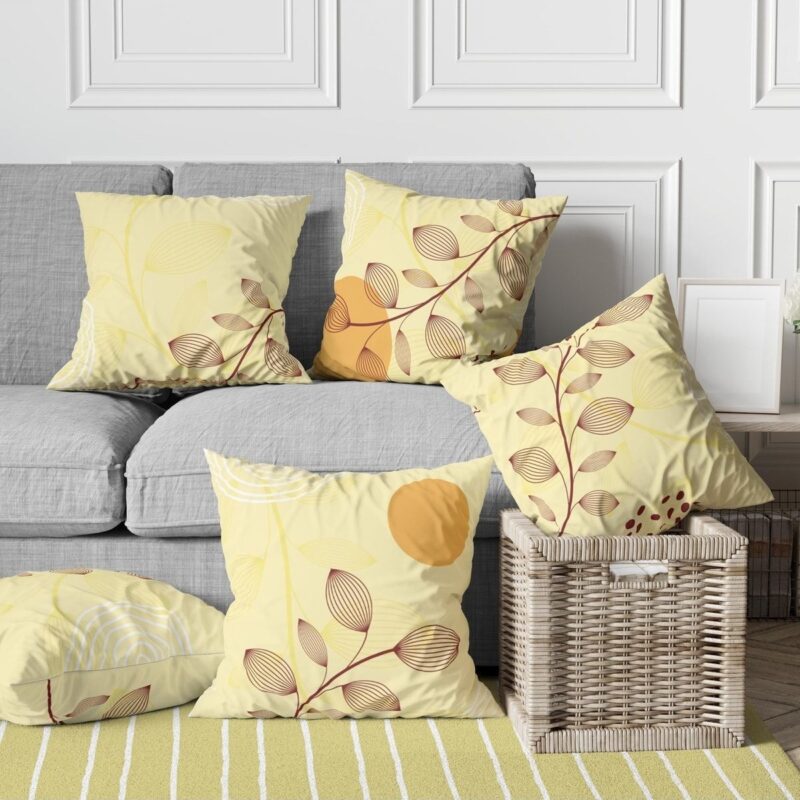 Özel Tasarım 5'lü Çift Taraf Baskılı Premium Kırlent Kılıfı