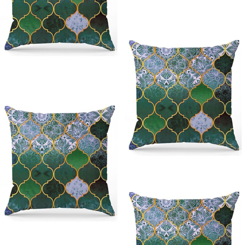 Özel Tasarım Çift Taraflı Dijital Baskı 4'lü Kırlent Kılıfı