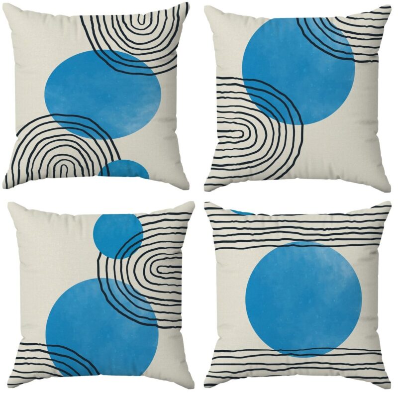 Özel Tasarım Çift Taraflı Dijital Baskı 4'lü Kırlent Kılıfı