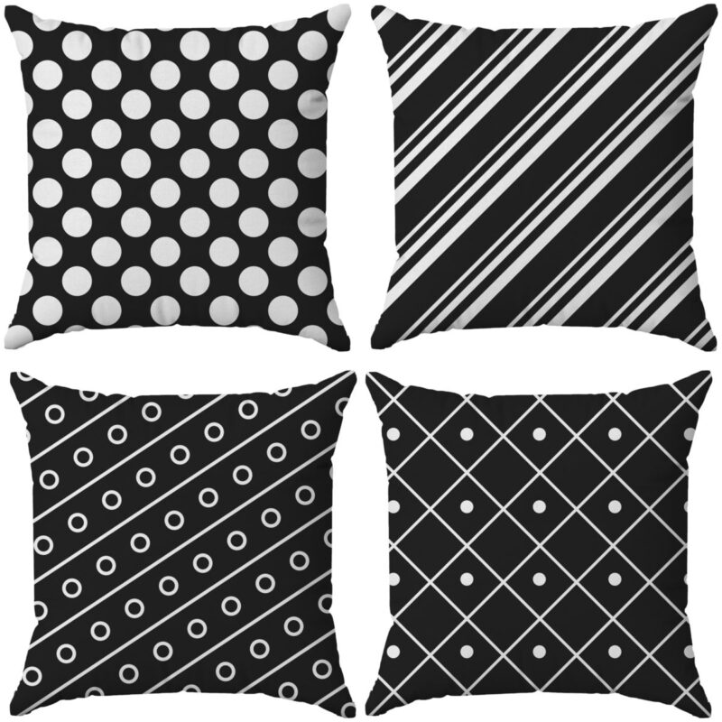 Özel Tasarım Çift Taraflı Dijital Baskı 4'lü Kırlent Kılıfı