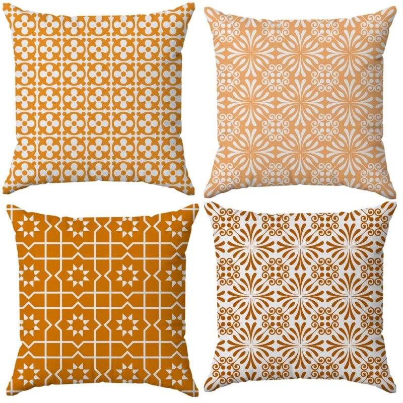 Özel Tasarım Çift Taraflı Dijital Baskı 4'lü Kırlent Kılıfı