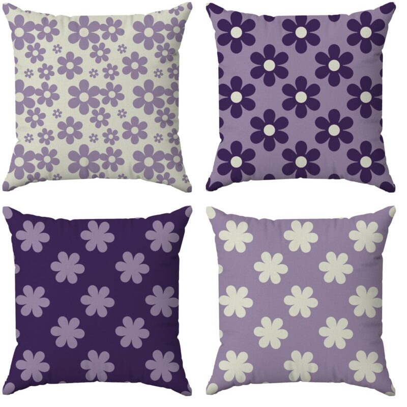 Özel Tasarım Çift Taraflı Dijital Baskı 4'lü Kırlent Kılıfı