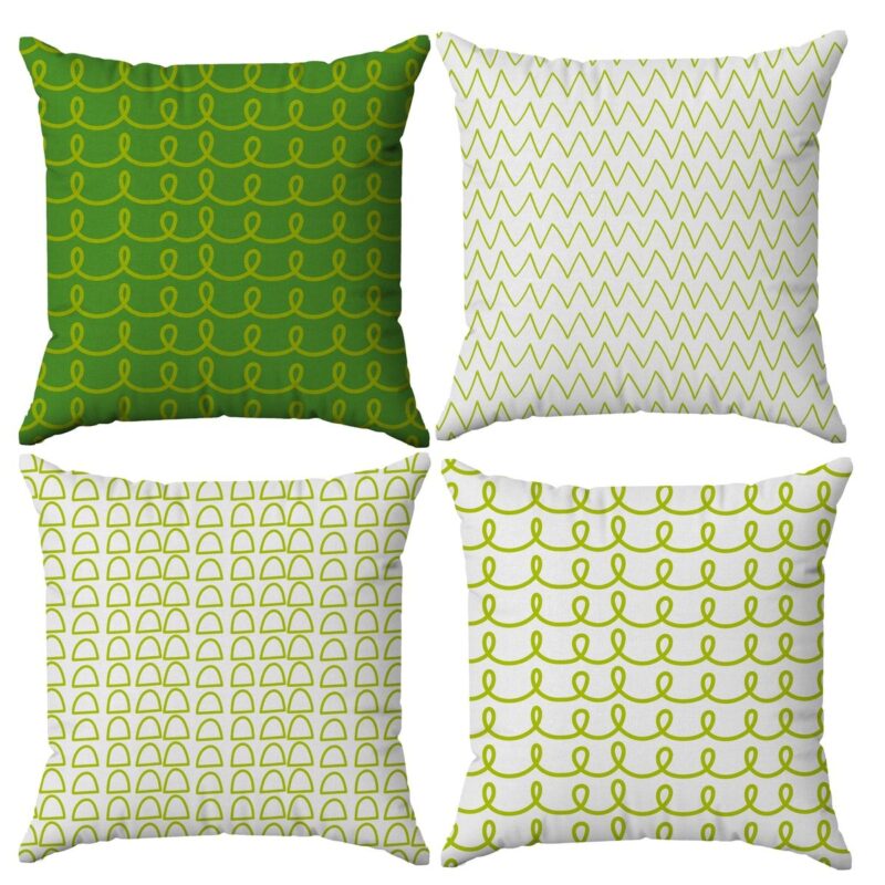 Özel Tasarım Çift Taraflı Dijital Baskı 4'lü Kırlent Kılıfı