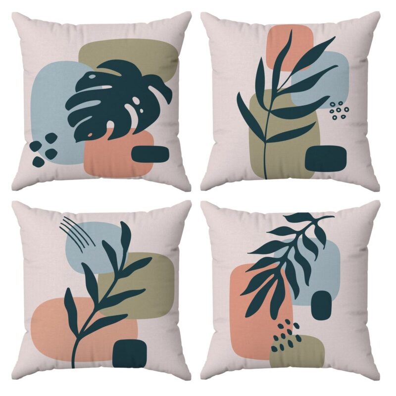 Özel Tasarım Çift Taraflı Dijital Baskı 4'lü Kırlent Kılıfı