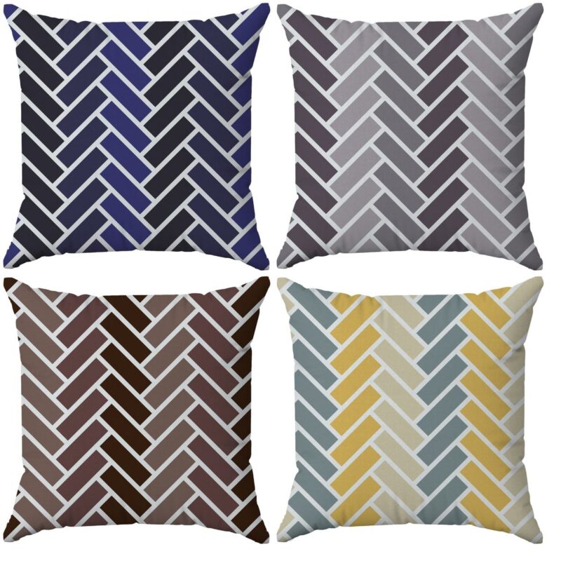 Özel Tasarım Çift Taraflı Dijital Baskı 4'lü Kırlent Kılıfı