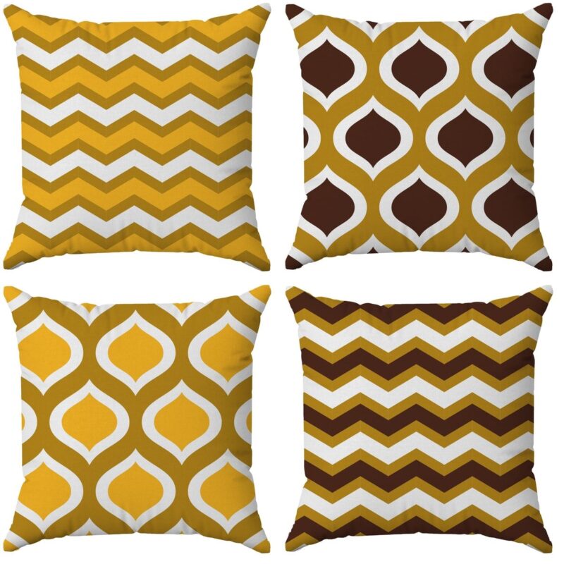 Özel Tasarım Çift Taraflı Dijital Baskı 4'lü Kırlent Kılıfı