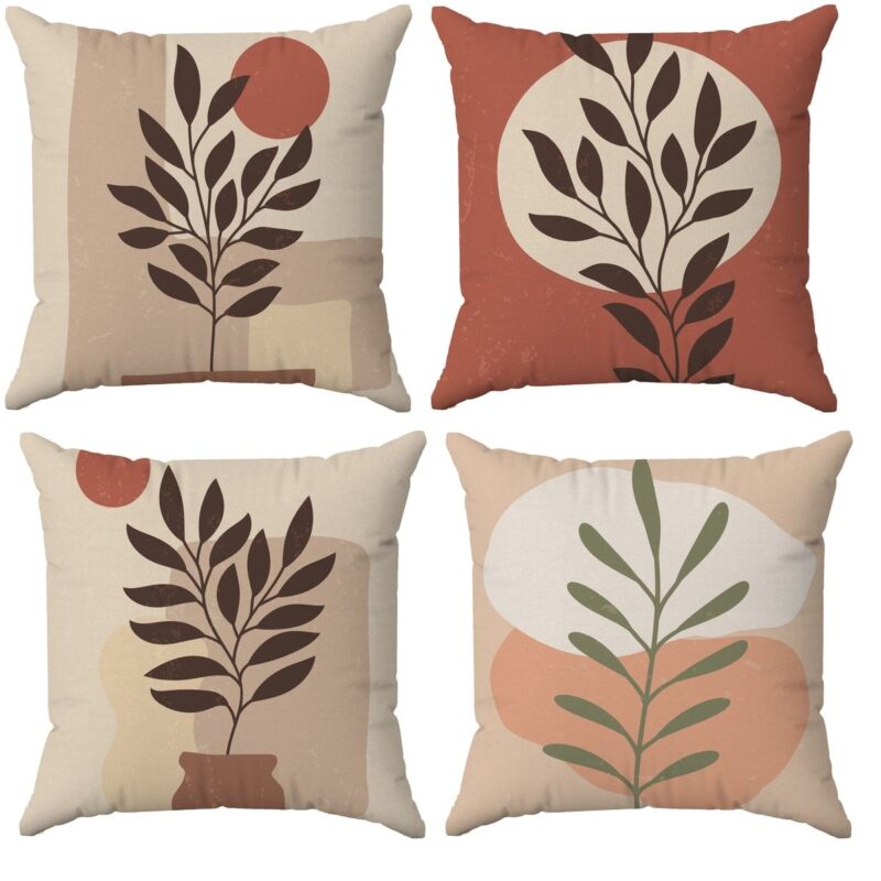 Özel Tasarım Çift Taraflı Dijital Baskı 4'lü Kırlent Kılıfı