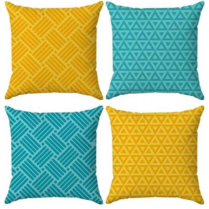 Özel Tasarım Çift Taraflı Dijital Baskı 4'lü Kırlent Kılıfı