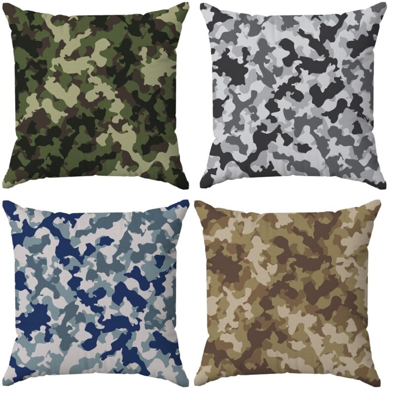 Özel Tasarım Çift Taraflı Dijital Baskı 4'lü Kırlent Kılıfı