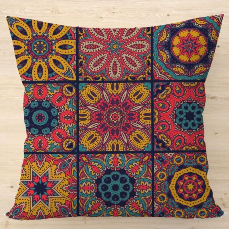 Otantik Tasarım Çift Taraflı 43 x 43 cm Kırlent Kılıfı