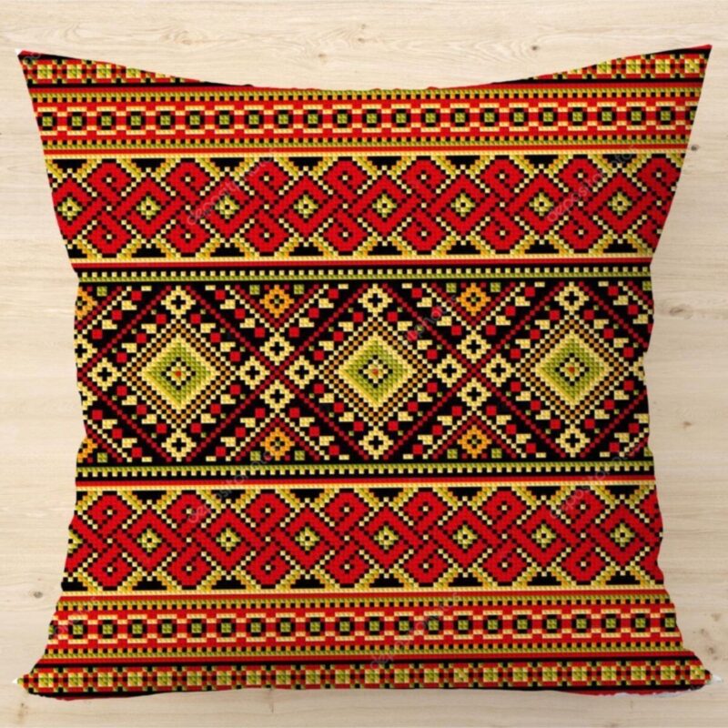 Özel Otantik Tasarım Çift Taraflı 43x43 Kırlent Kılıfı